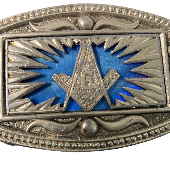 VINTAGE FREEMASON Masonic New York CII Belt Buckle - Picture 2 of 3